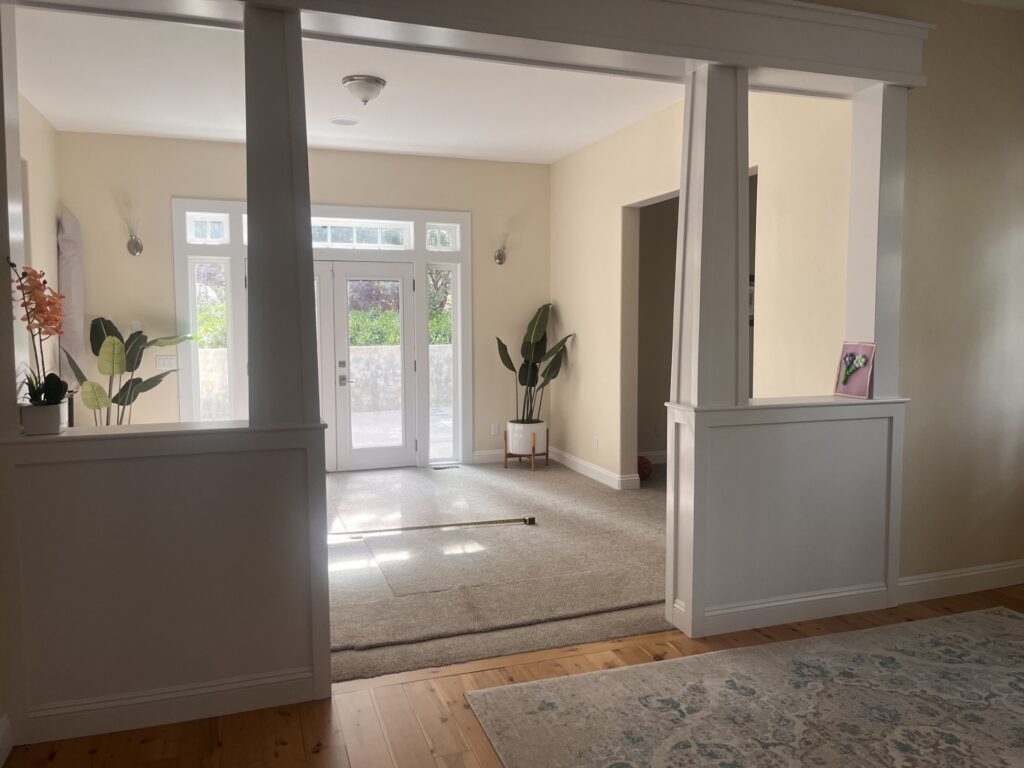 before foyer walnut